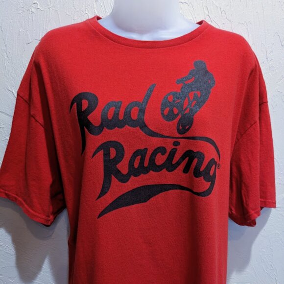 Rad Racing T Shirt Size XL Red BMX Bike Movie Casual Cotton Nostalgia Tee - Picture 2 of 5